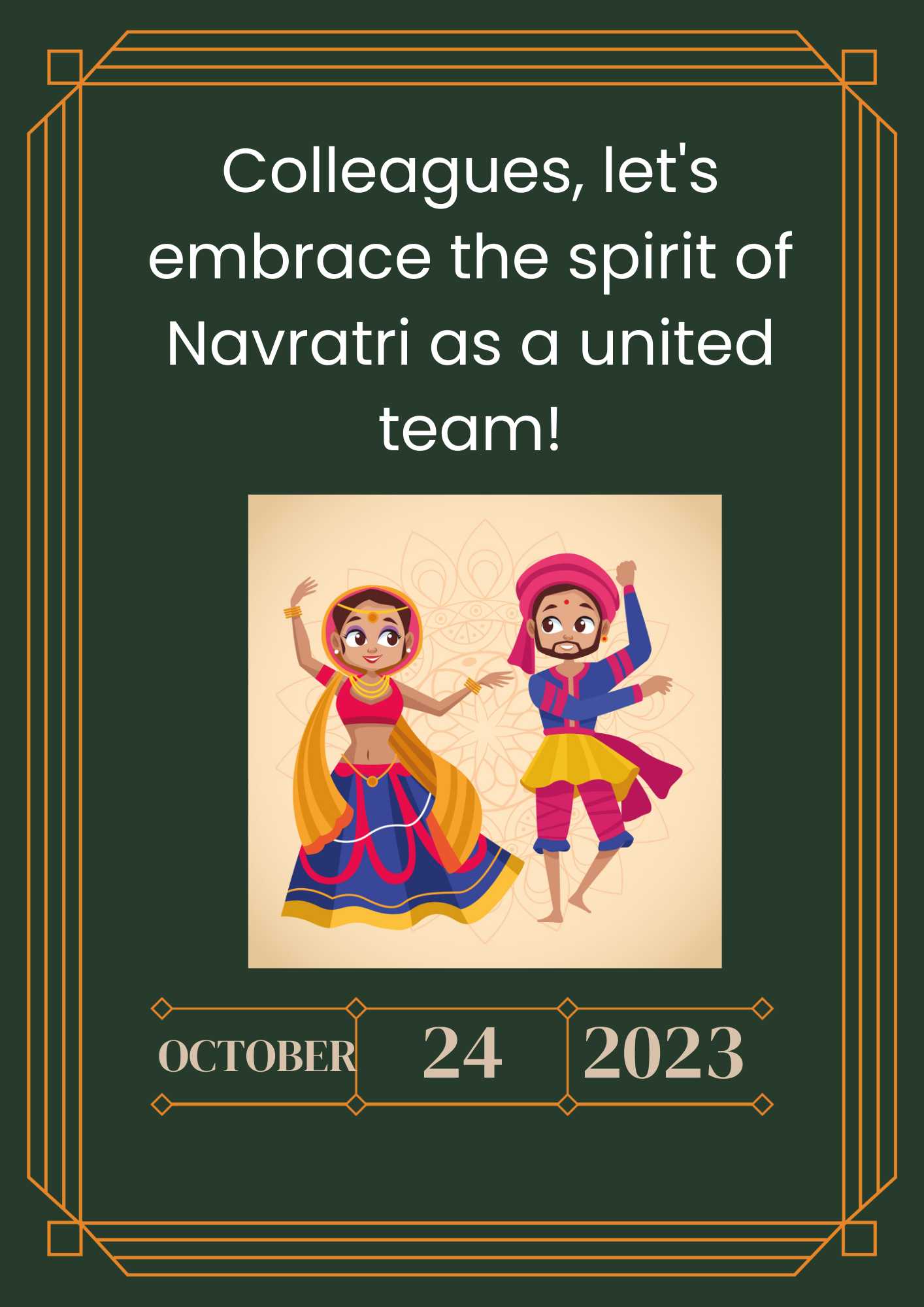 Navratri Invitation For Colleagues