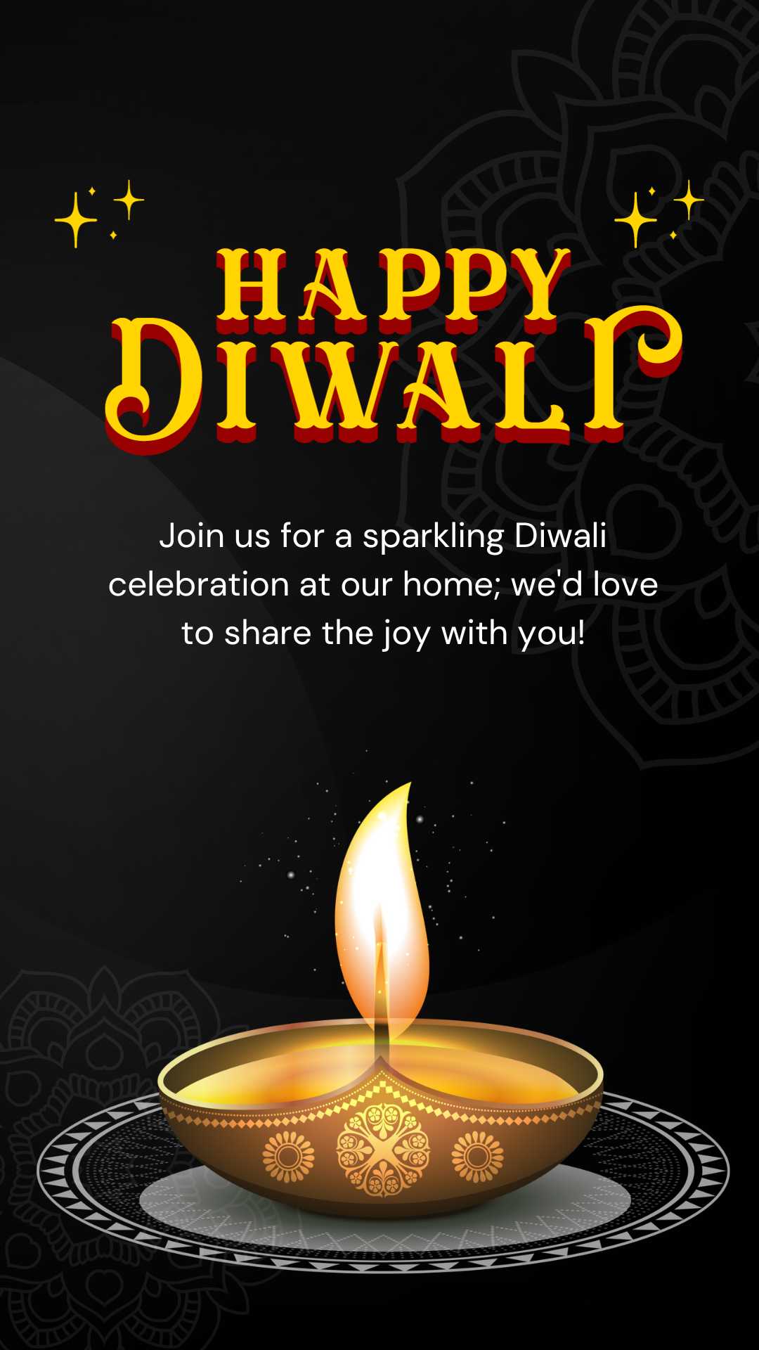 Short Diwali Invitation Wordings