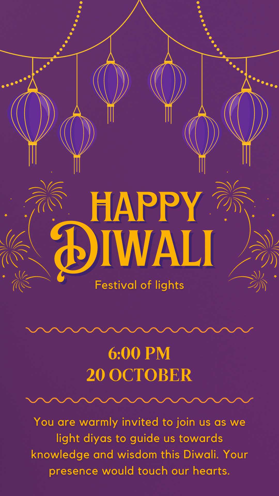 Diwali Invitation Card Wordings