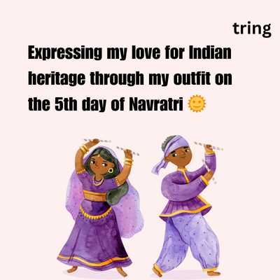 5th Day Of Navratri Clothes Captions 