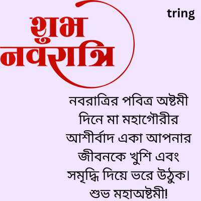 8th Day Of Navratri Wishes In Bengali 