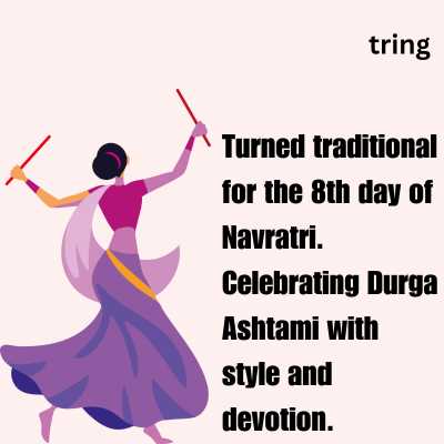 8th Day Of Navratri Clothes Captions