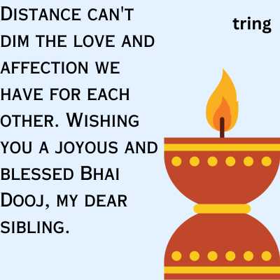 Bhai Dooj Wishes for Long Distance Siblings