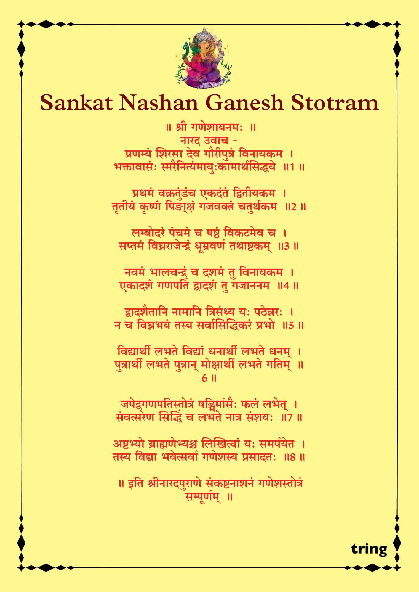 Sankat Nashan Ganesh Stotram Images