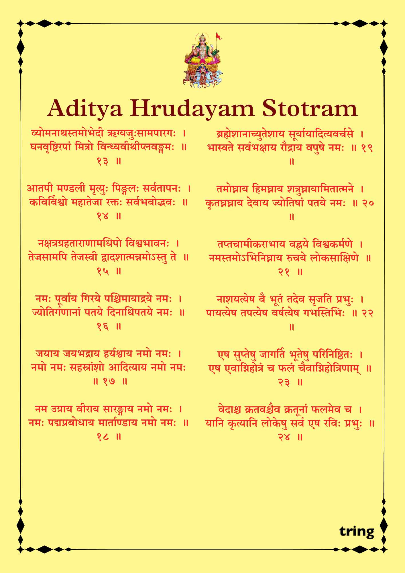 Aditya Hrudayam Stotram L आदित्य हृदय स्तोत्र Significance Benefits