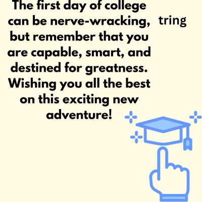 First Day College Wishes For Friend