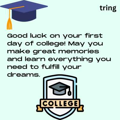 First Day College Wishes For Kids