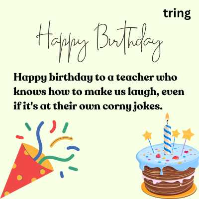 Funny Birthday Wishes For Teacher