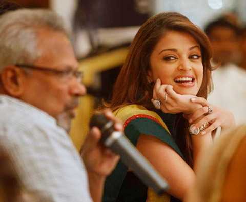 Mani Ratnam with actress Aishwarya Rai