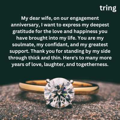 Engagement Anniversary Wishes to Wife