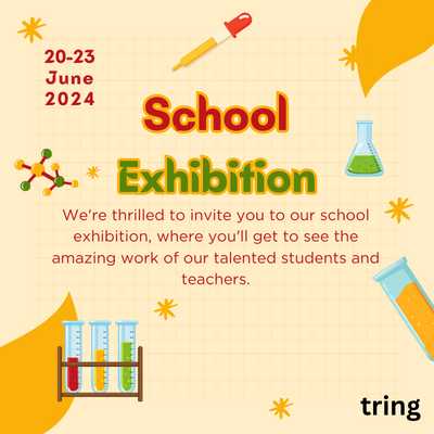 School Exhibition Invitations