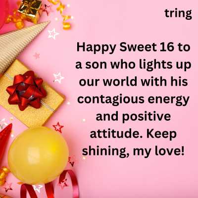 Lovely Sweet 16 Birthday Wishes For Son