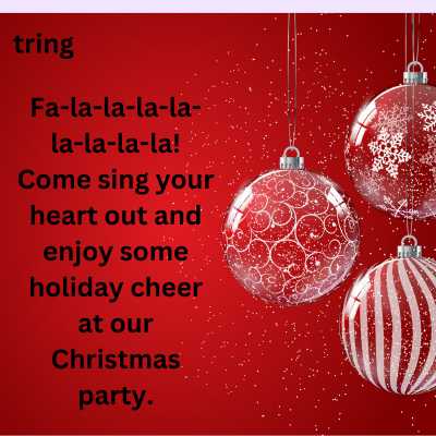 Funny Christmas Party Invitation Message for Friends