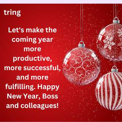 New Year Wishes To Boss And Colleagues
