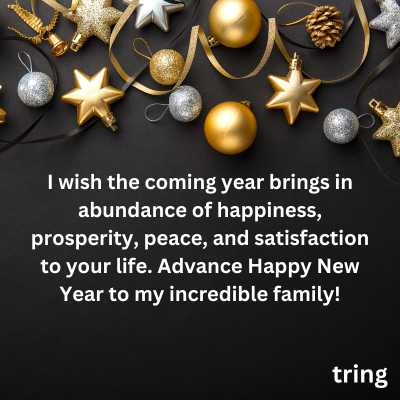 New Year Wishes in Advance for Family