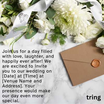 Unique Wedding Invitation Wording For Friends 