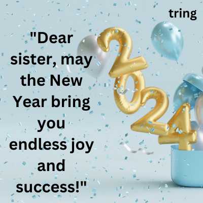 Short New Year Wishes for Sister