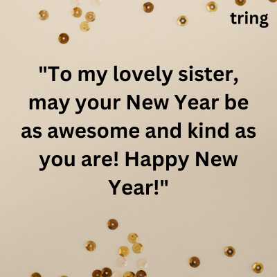 New Year Wishes for Sister