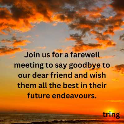 100+ Creative Farewell Invitation Message For Everyone