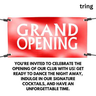 Grand Opening Invitation Message For Club