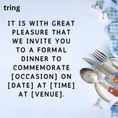 Formal Dinner Party Invitation Messages