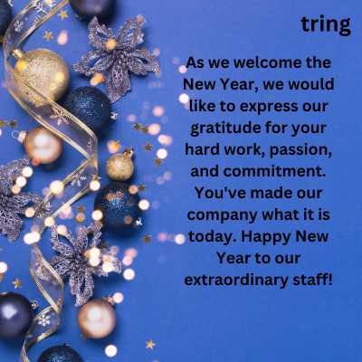 Happy New Year Wishes for Company Staff