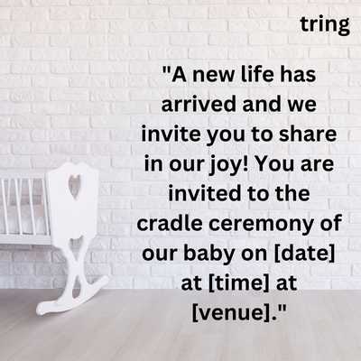 Cradle Ceremony Digital Invitation Message Templates