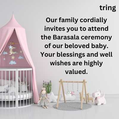 Message For Barasala Invitation Card