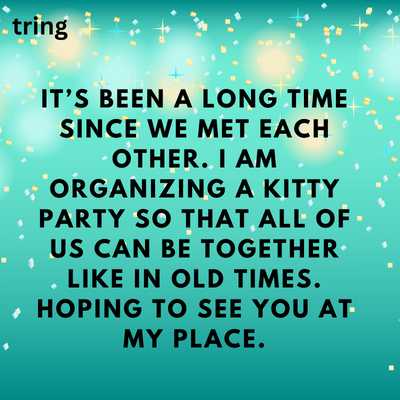 Kitty Party Invitation Messages