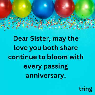 Digital Anniversary Wishes for Sister