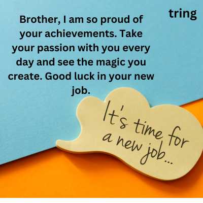 New Job Wishes For Brother