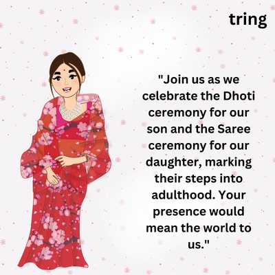 Dhoti and Saree Ceremony Invitation