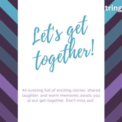 Get Together Party Invitation Video Messages