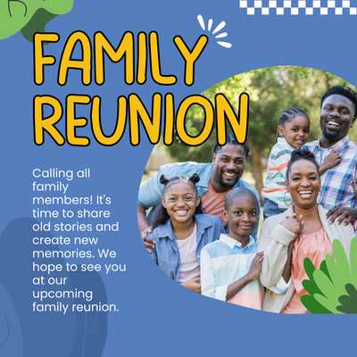 Family Reunion Video Invitation messages for WhatsApp