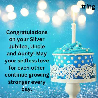 25th Anniversary Wishes For Uncle and Aunty