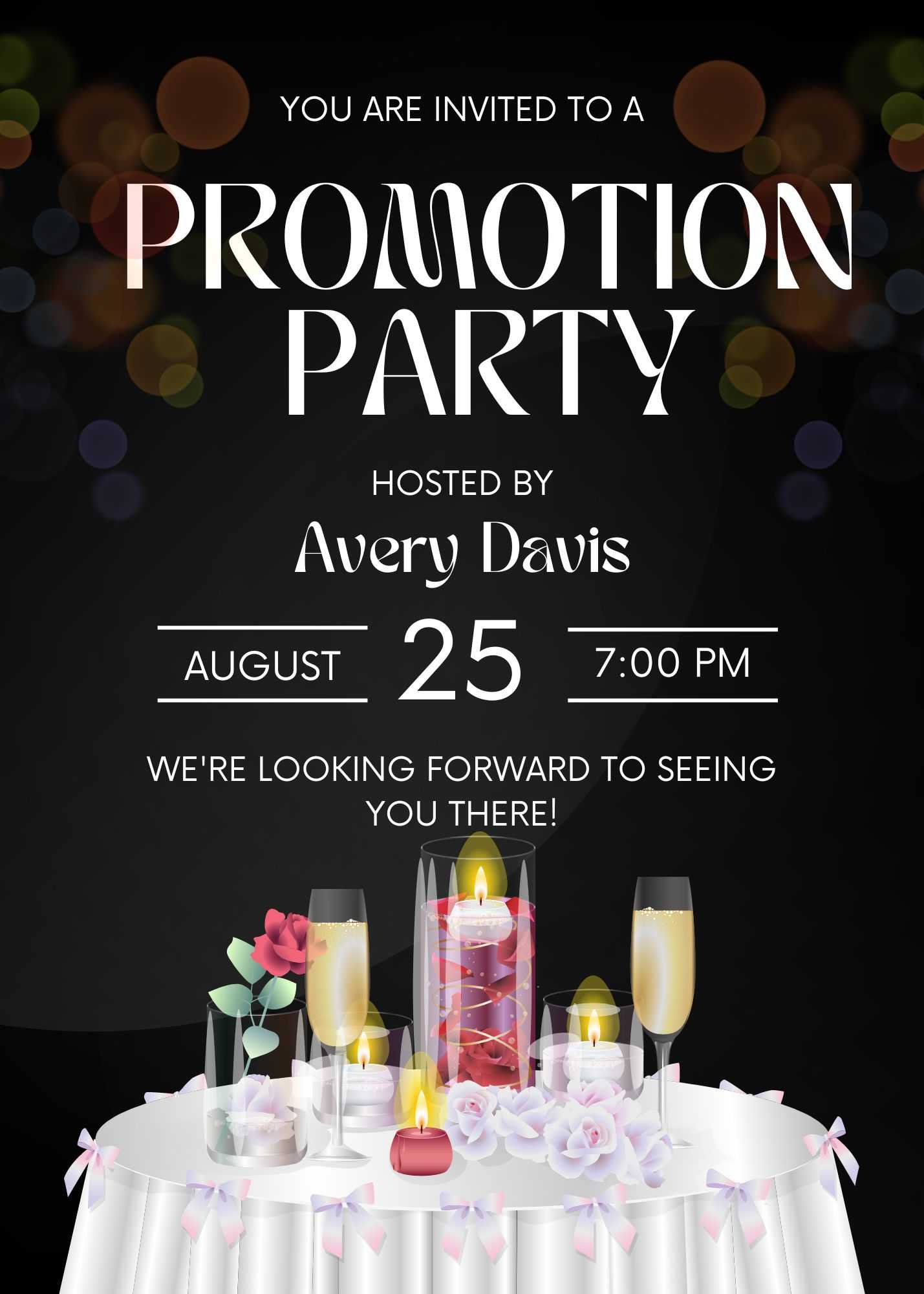 Promotion Party Invitations Email To Colleagues