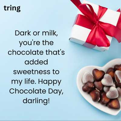 Chocolate Day Wishes For Husband on WhatsApp