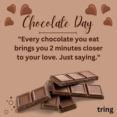 Witty Chocolate Day Caption for Instagram