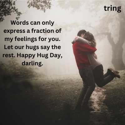 Romantic Hug Day Wishes Girlfriend