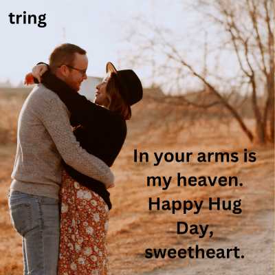 Short Hug Day Wishes Girlfriend