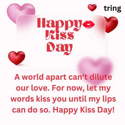 Kiss Day Wishes for Long-Distance Relationships for Lover