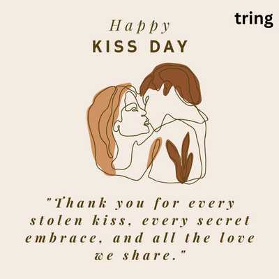 Happy Kiss Day 2024 - funny, Romantic and SHort Quotes for Boyfriend