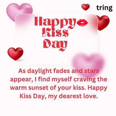 Romantic Kiss Day Wishes Girlfriend