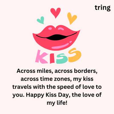 Kiss Day Wishes for Long-Distance Relationships for Wife