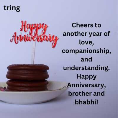 WhatsApp Anniversary Wishes for Brother and Bhabhi