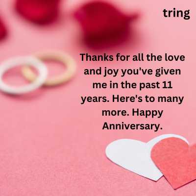 11th Wedding Anniversary Wishes For Husband 