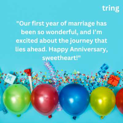 First Wedding Anniversary Wishes