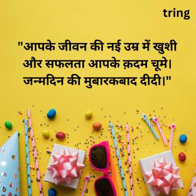 Birthday Greeting Card Messages for Didi in Hindi