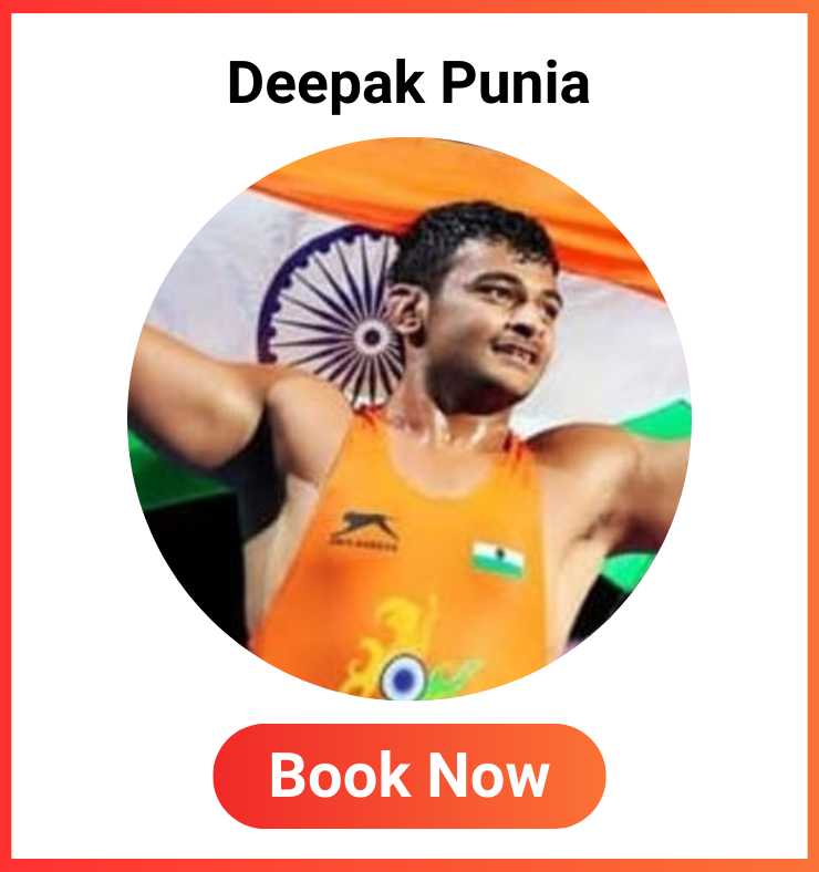 Book Deepak Punia For Sports Events in Hyderabad