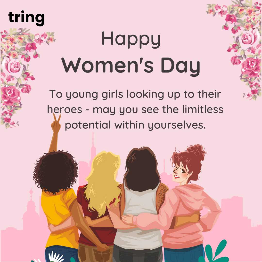 Women's Day - Young girls looking up to heroes